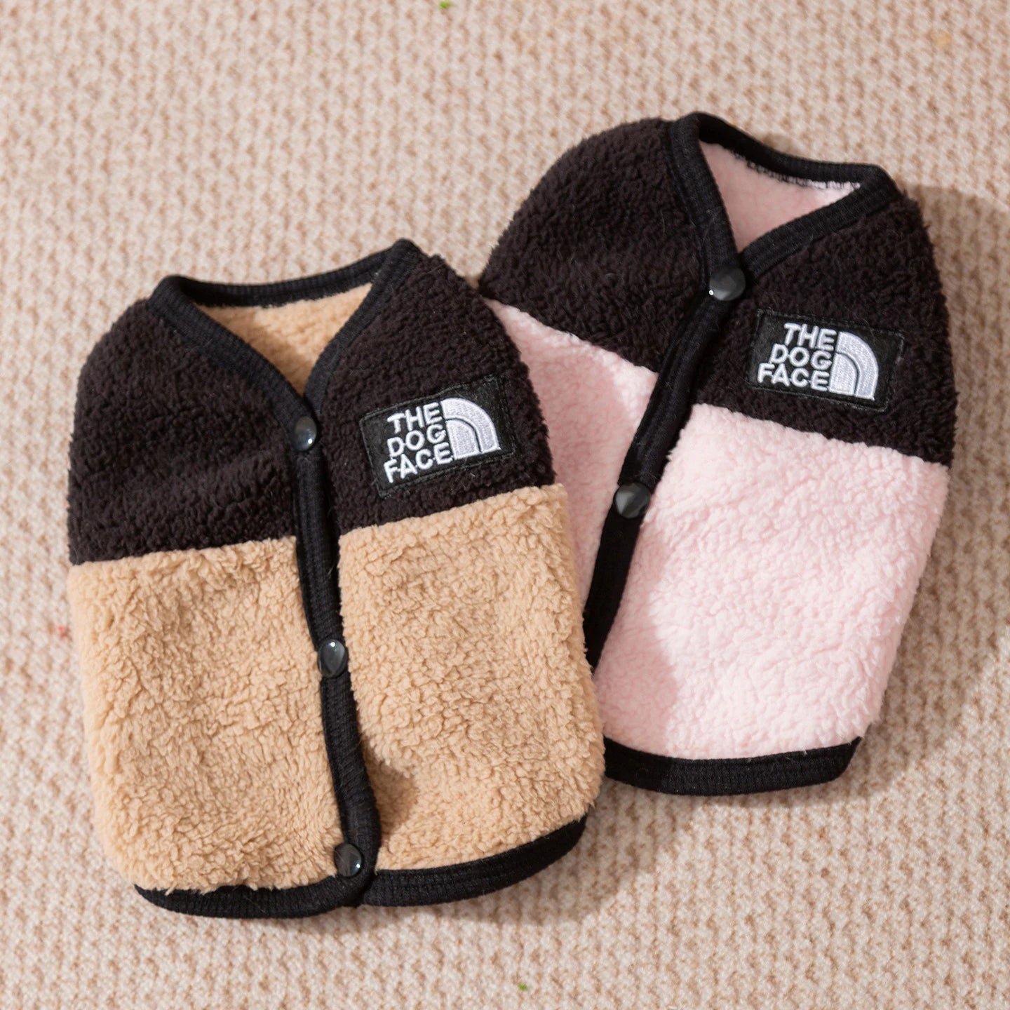 Vestă de iarnă din pluș pentru câini - Jachetă caldă din fleece pentru câini de talie mică