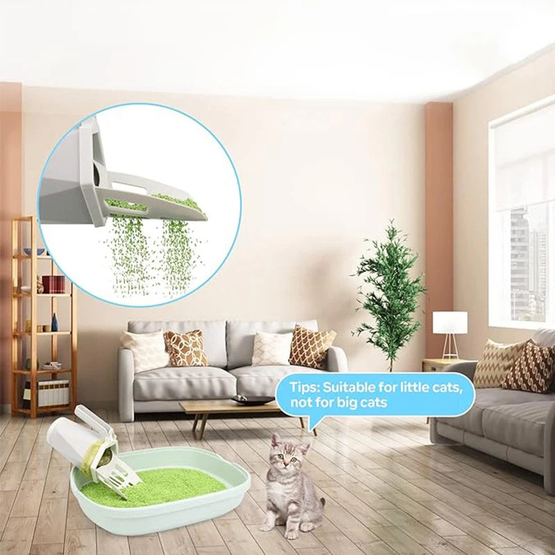 Lopată pentru gunoi, lingură pentru animale de companie - filtru pentru toaletă curată