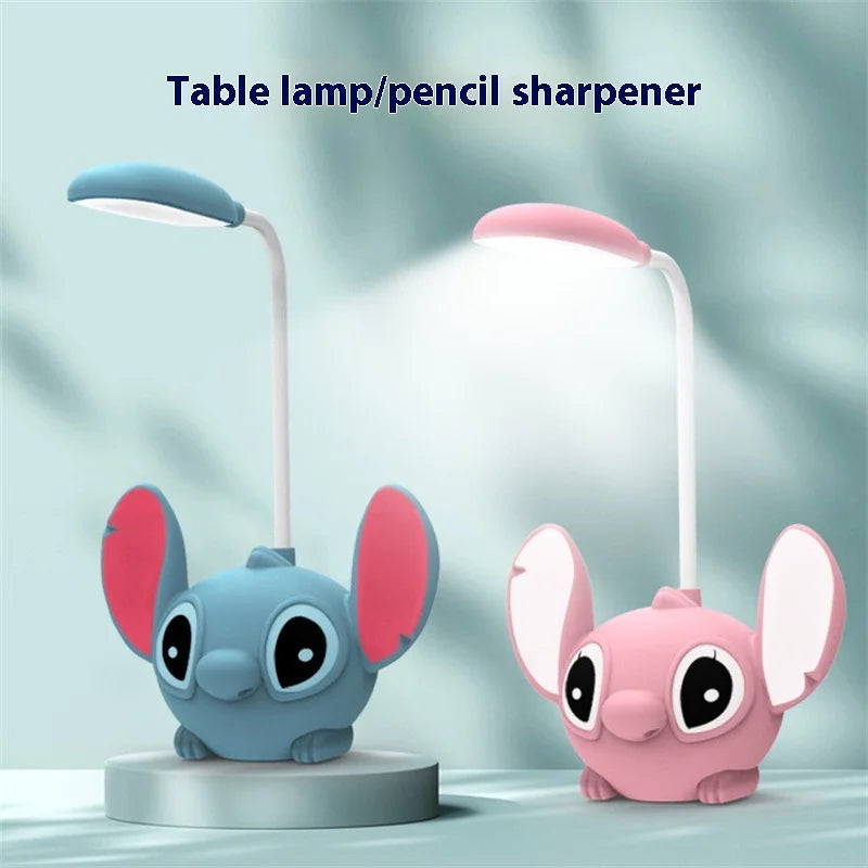 LED Desk Lamp with Pencil Sharpener - Study & Makeup Essential(USB charge)