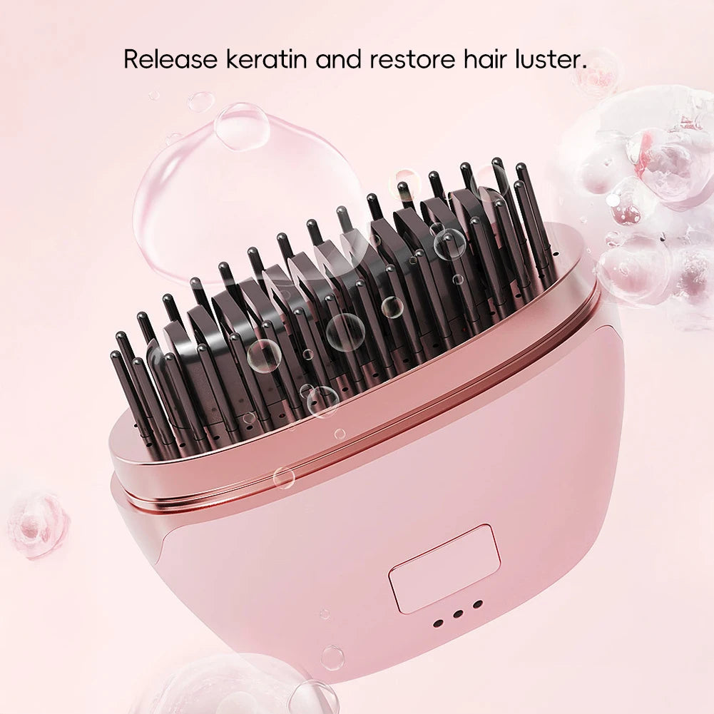 Cordless Hair Straightener Brush - Salon Results Anywhere