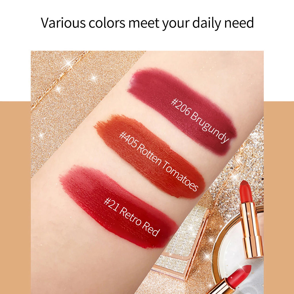 Matte Lipstick Set - 3 Long-Lasting Waterproof Shades