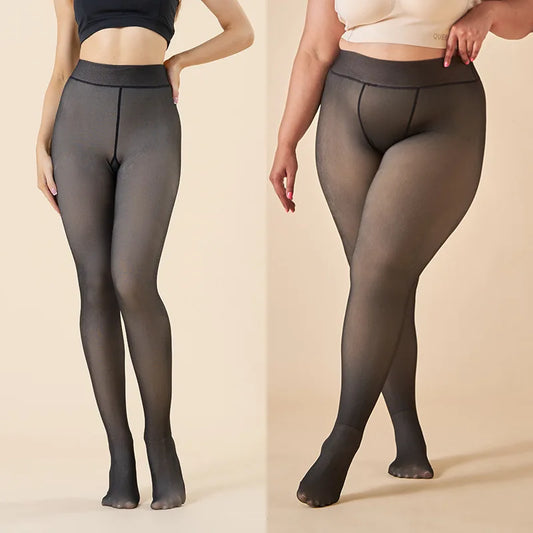 Collants doublés en polaire thermique