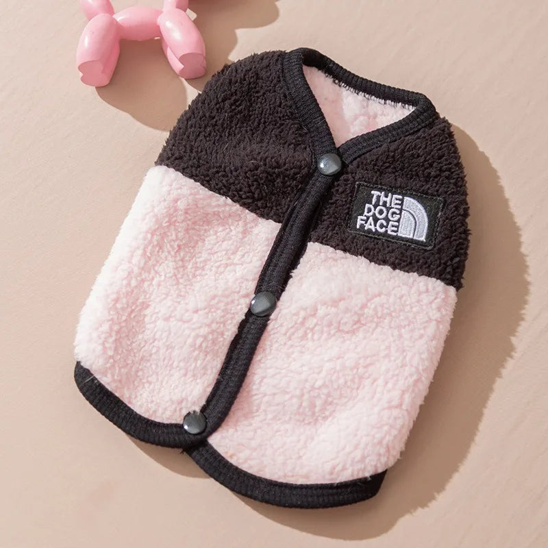 Vestă de iarnă din pluș pentru câini - Jachetă caldă din fleece pentru câini de talie mică