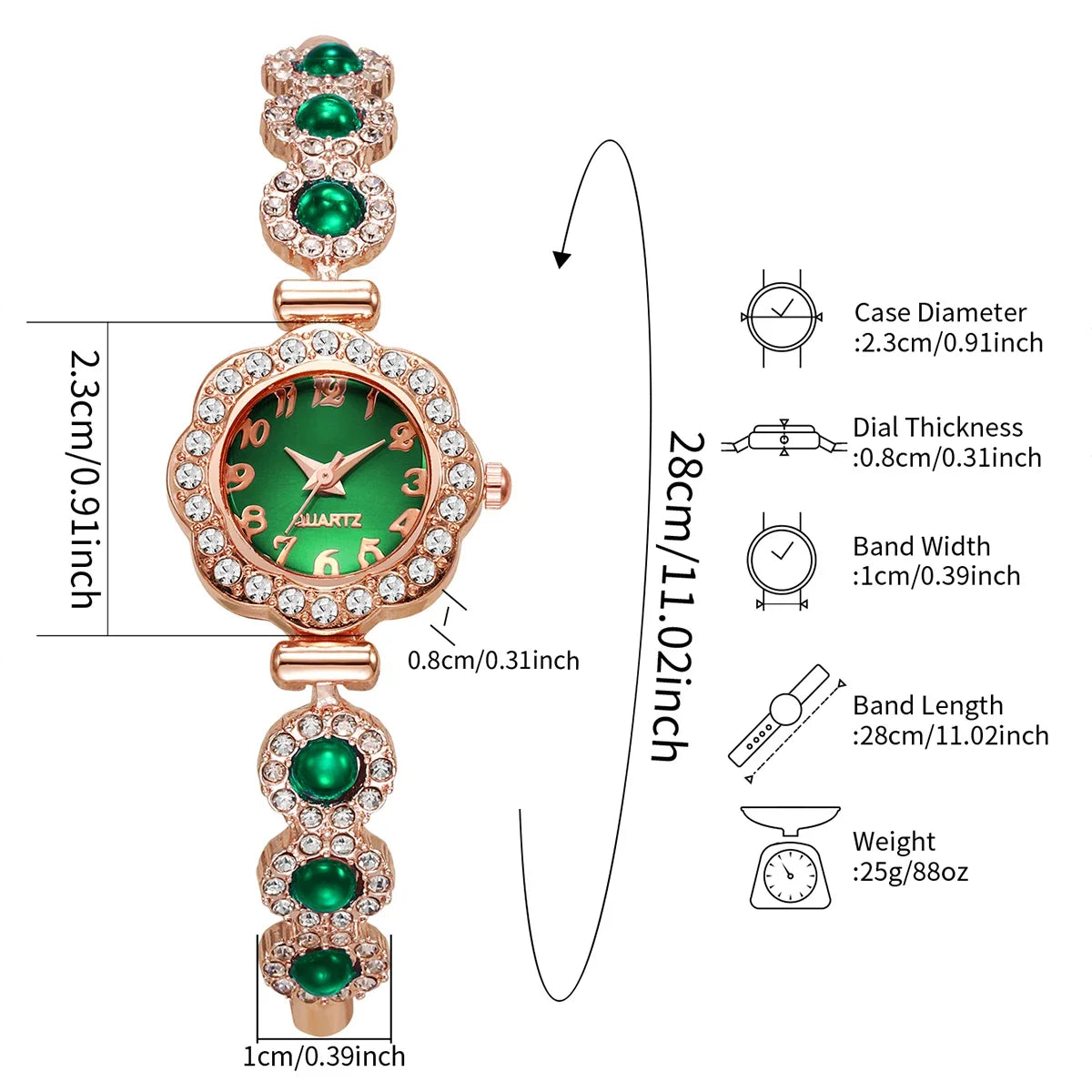 Ceas de damă cu strasuri