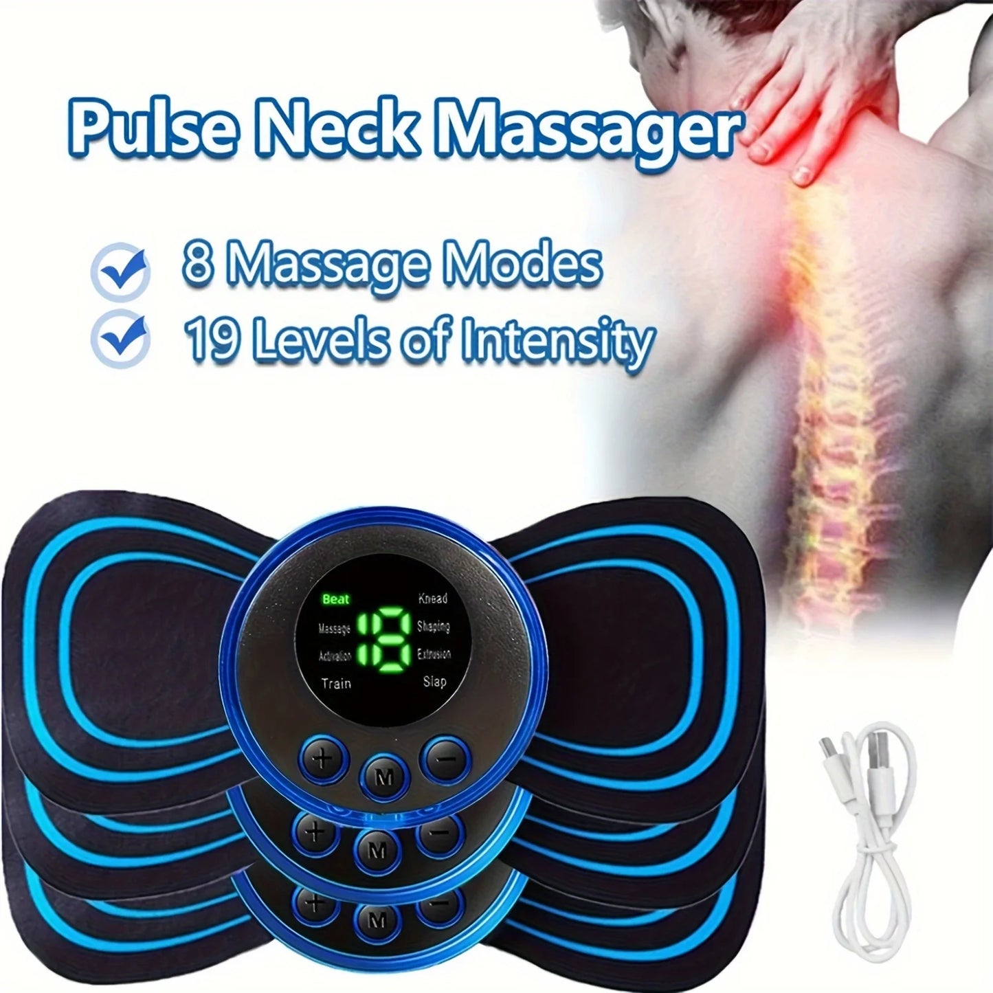 Appareil de massage musculaire EMS - Soulagement des douleurs cervicales et corporelles