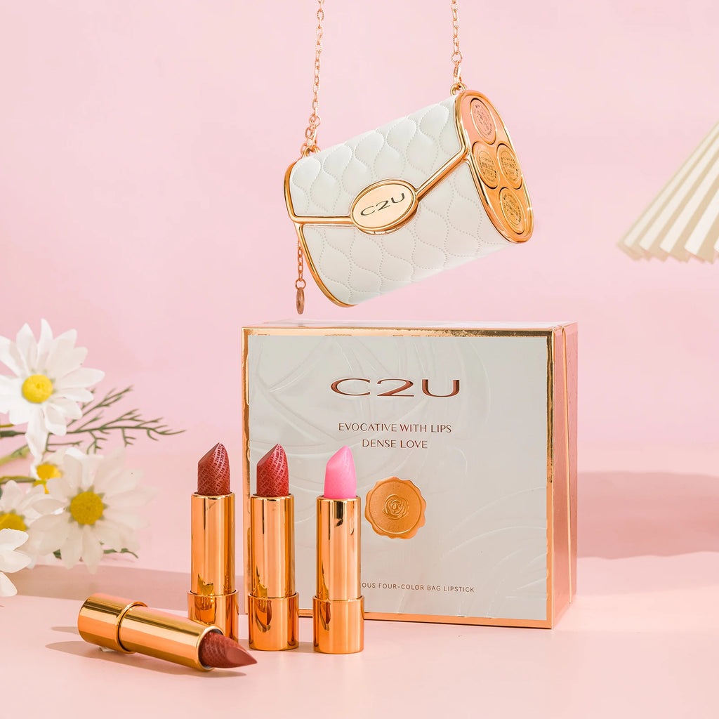 C2U -Luxury Lipstick Set, Waterproof & Long-Lasting