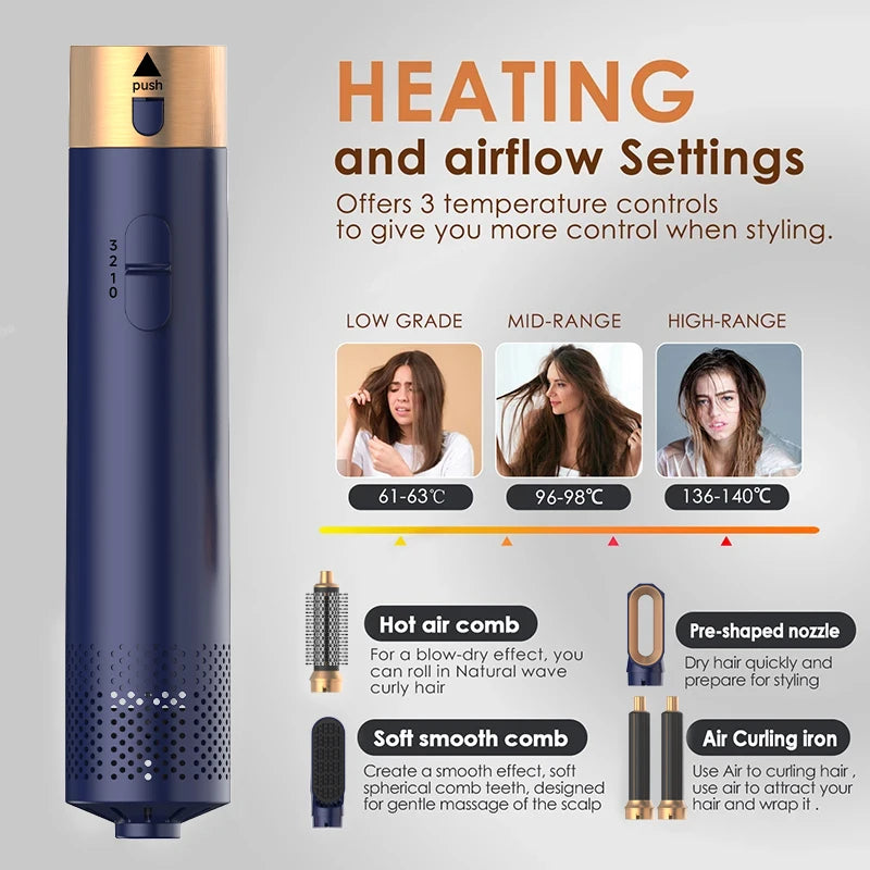 AeroShape  -Multi-Styler 5-in-1 Professional Air Styler - Ionic Hair Dryer