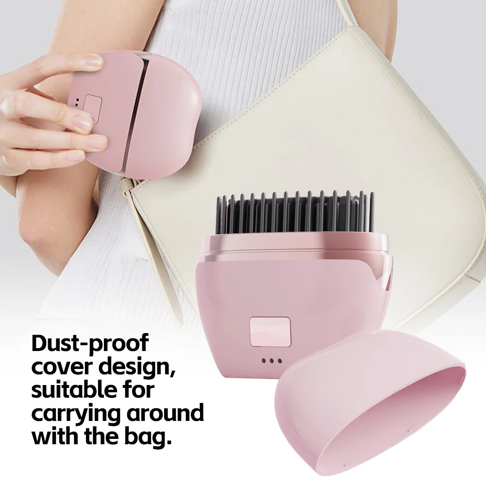 Cordless Hair Straightener Brush - Salon Results Anywhere